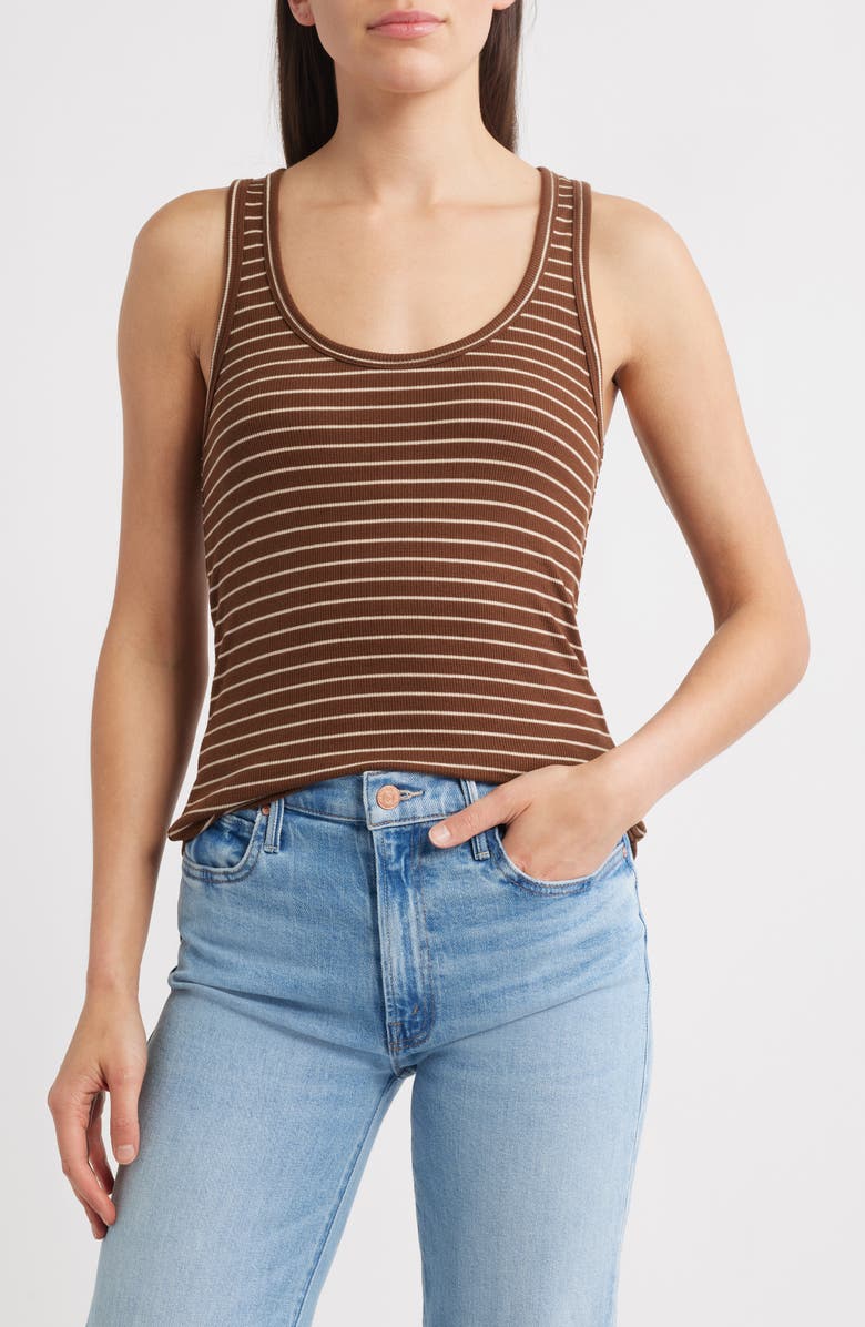 Faherty Featherweight Freestyle Stripe Rib Tank Top, Main, color,