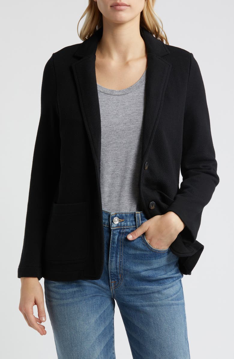 Caslon<sup>®</sup> Relaxed Knit Blazer, Main, color, 