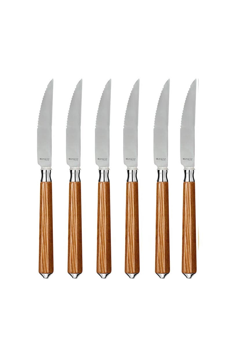 Galaxie - Box of 6 Steak Knives, Main, color, Olive Wood