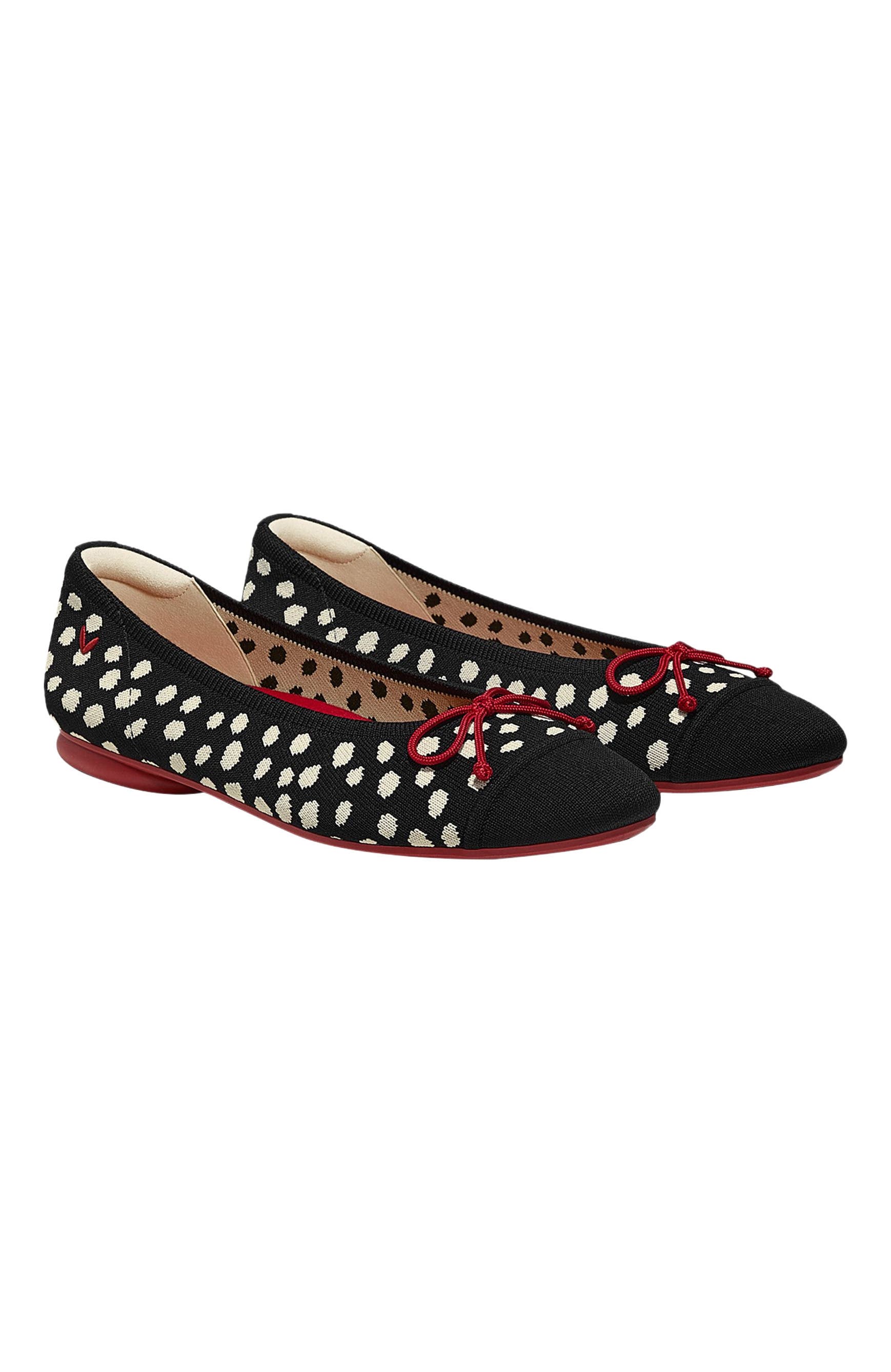 VIVAIA Almond-Toe Bow Flats, Main, color, Abstract Dots