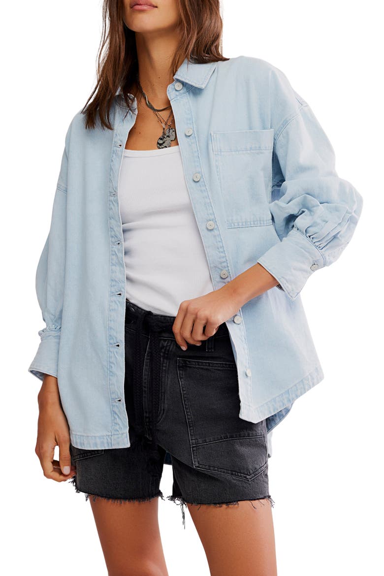Ashley Denim Shirt, Main, color, CLASSIC BLUE WASH