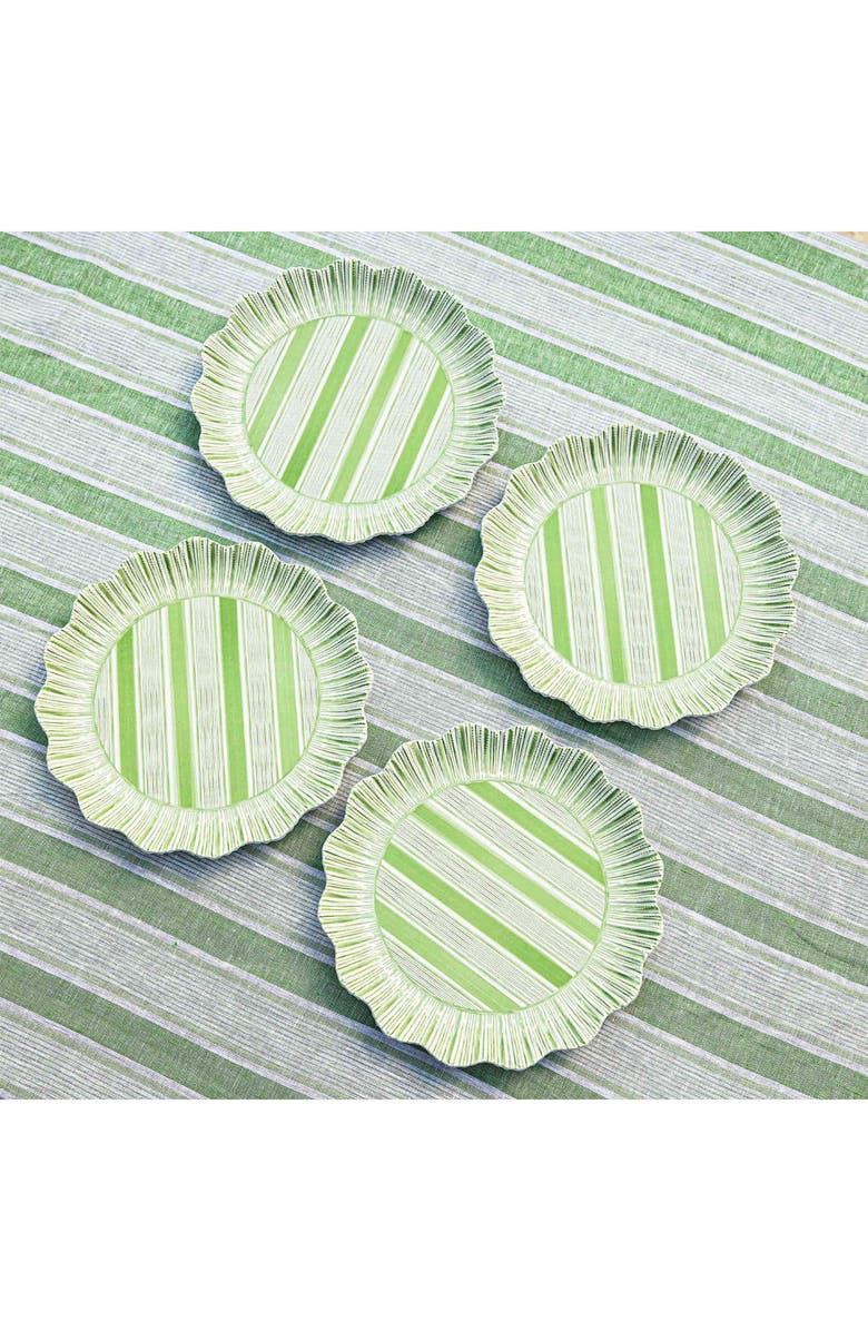 Juliska Cabana Set of 4 Melamine Dinner Plates, Alternate, color, Seagrass