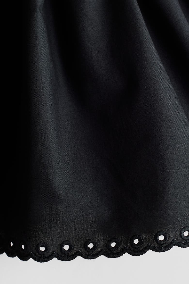 Flared Cotton Skirt, Alternate, color, Black
