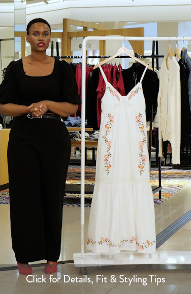 Floral Lace Trim Babydoll Maxi Dress, sales video thumbnail