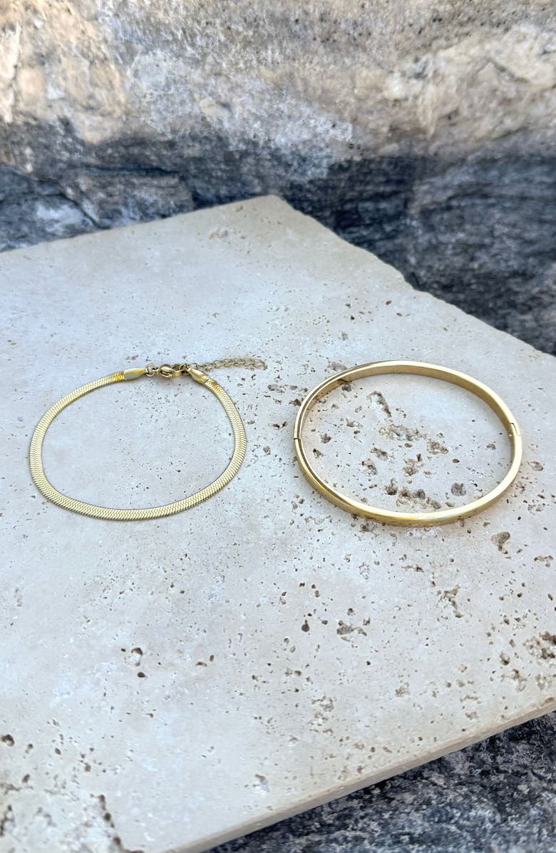 Adornia Set of 2 Chain & Cuff Bracelets, Alternate, color, 