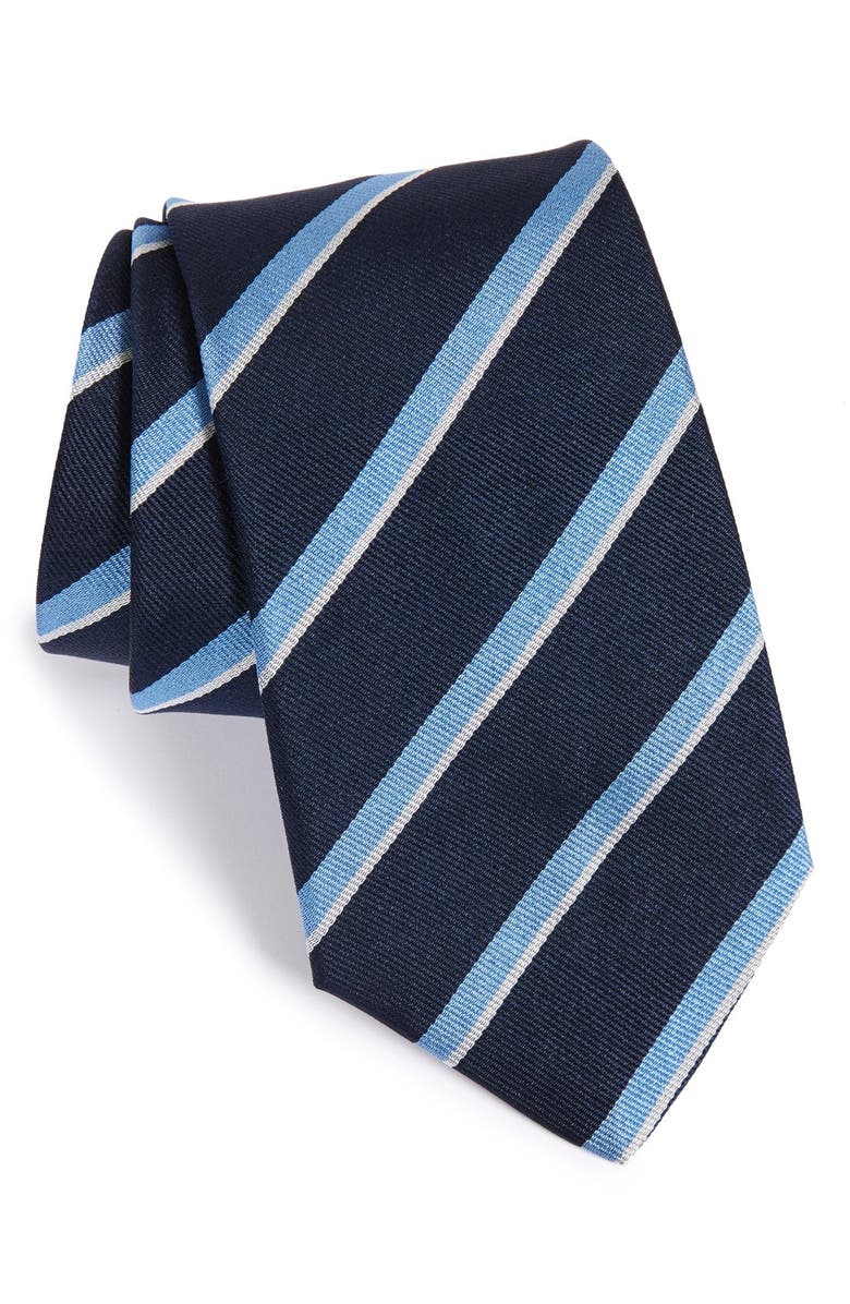 Gitman Stripe Silk Tie, Main, color,