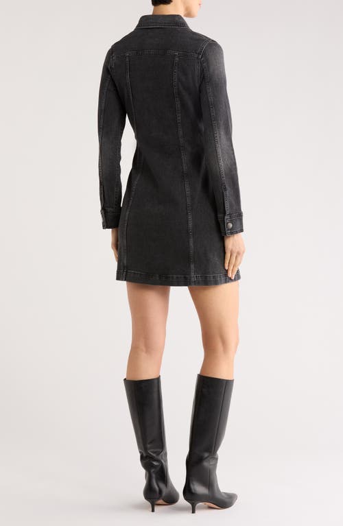 Dl1961 Peyton Long Sleeve Denim Dress In Black