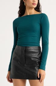 Open Edit Ruched Side Top