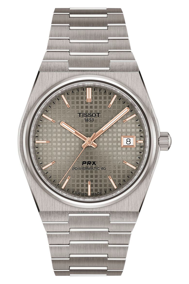 99エンカウントTISSOT PRX Powermatic 80 Tissot PRX Powermatic 80 Titanium Bracelet Watch, 38mm | Nordstrom