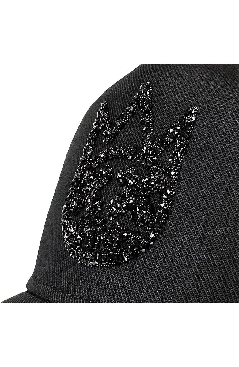 Cult of Individuality Crystal Shimuchan Logo Trucker Hat, Alternate, color, Black