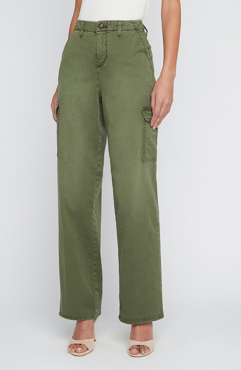 L'AGENCE Channing Stretch Cotton Cargo Pants, Main, color, Brigade