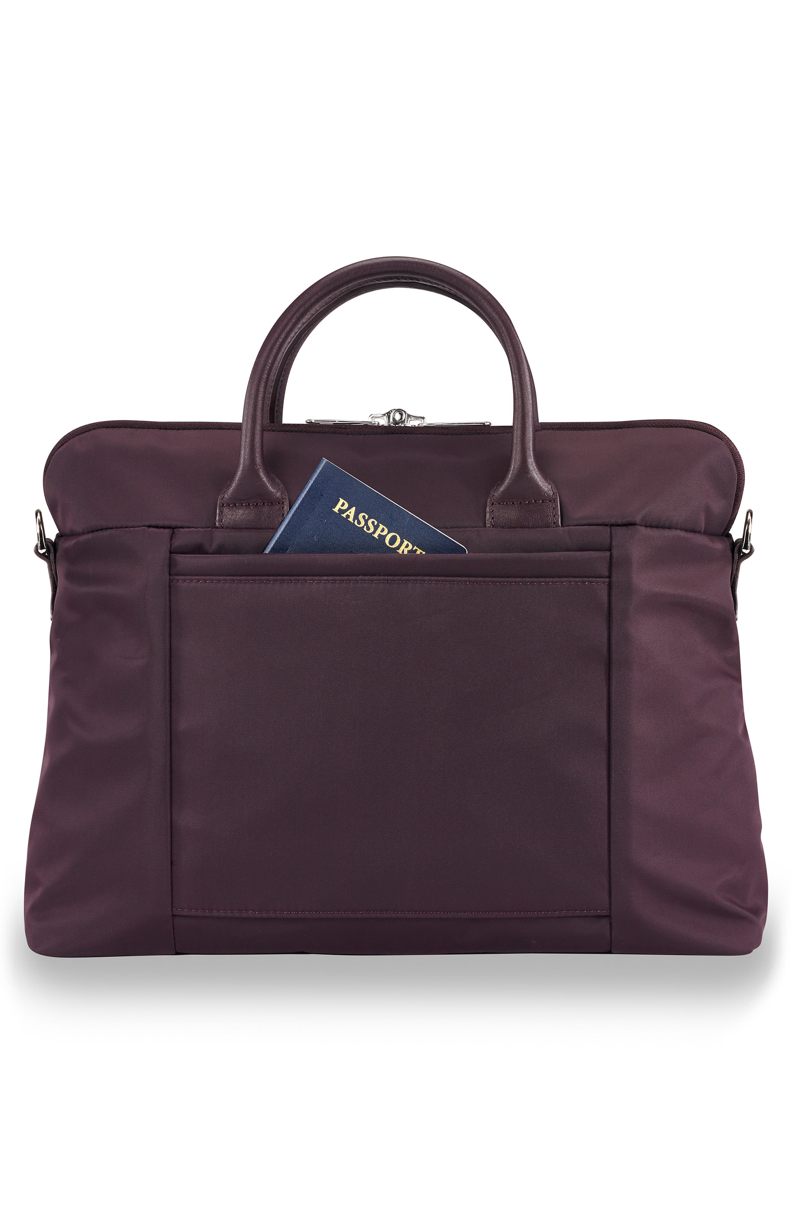 Slim Business Briefcase, Alternate, color, PLUM