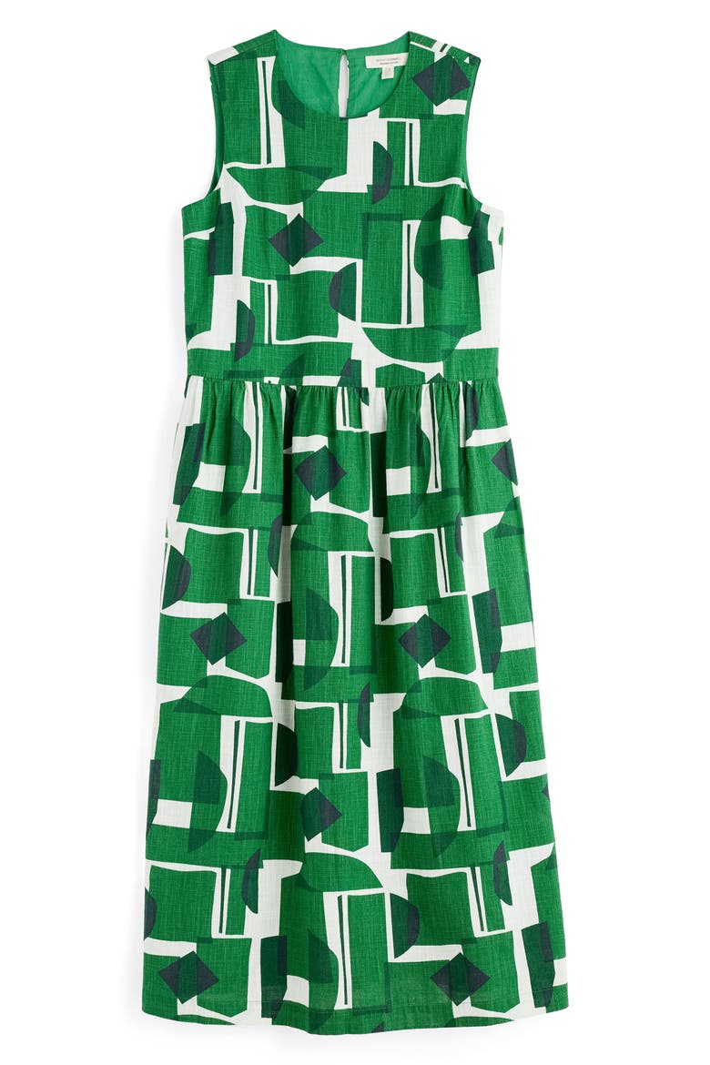 Brouse Geo Print Sleeveless A-Line Dress, Alternate, color, PAPER FORMS ISLAND