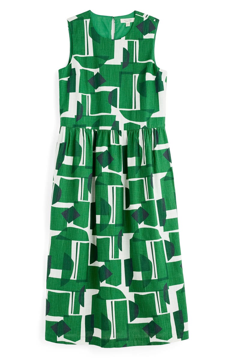 Seasalt Cornwall Brouse Geo Print Sleeveless A-Line Dress, Alternate, color, Paper Forms Island