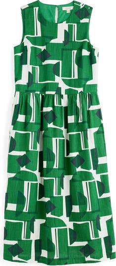 Brouse Geo Print Sleeveless A-Line Dress
