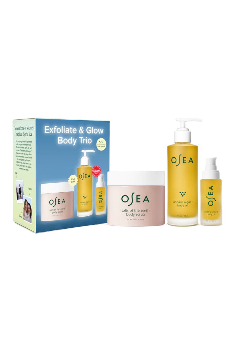 Exfoliate & Glow Body Trio $116 Value, Main, color, NO COLOR