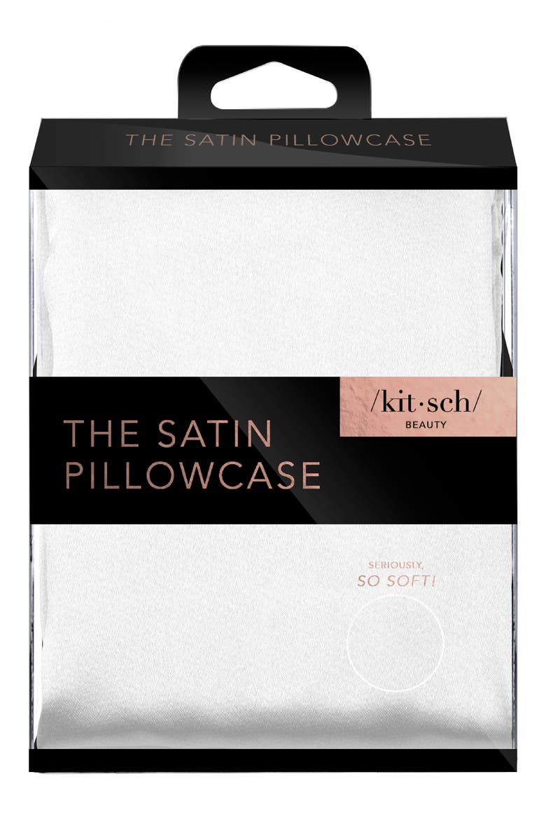 Satin Pillowcase (Nordstrom Exclusive), Alternate, color, IVORY