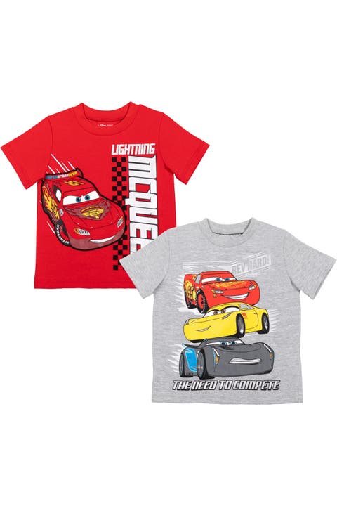 Cars Lightning McQueen 2-Pack Short Sleeve Graphic T-Shirts