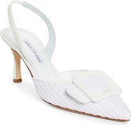 Manolo Blahnik Maysli Buckle Slingback Pump