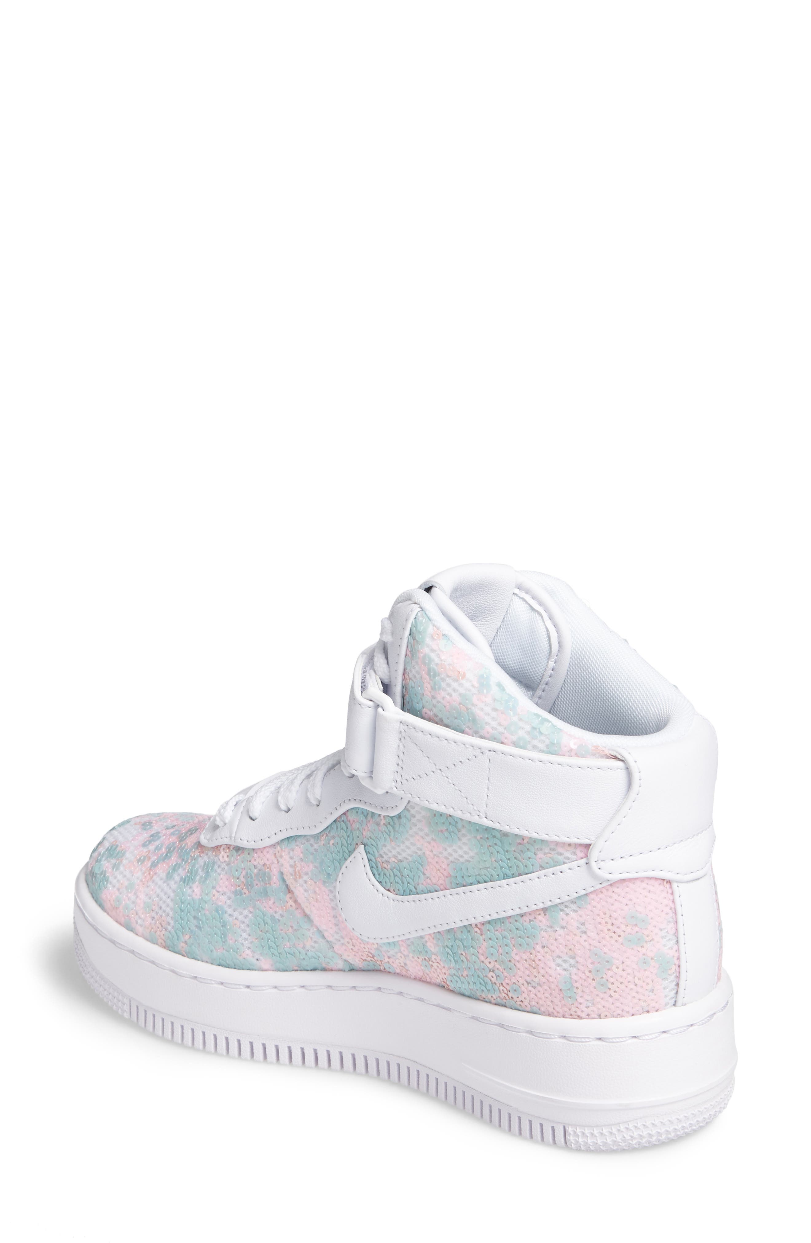 Nike Air Force 1 Upstep Hi LX Sequined High Top Sneaker, Alternate, color, 