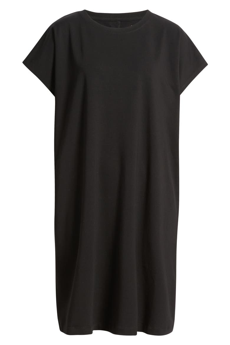 Crewneck T-Shirt Dress, Alternate, color, BLACK