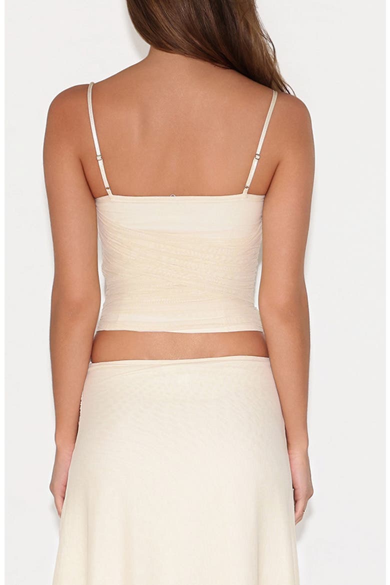 Juna Crystal Trim Mesh Camisole, Alternate, color, CREAM