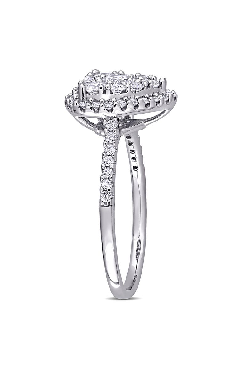 Julianna B. Diamond Composite Heart Halo Ring 10k, Alternate, color, 10K White Gold