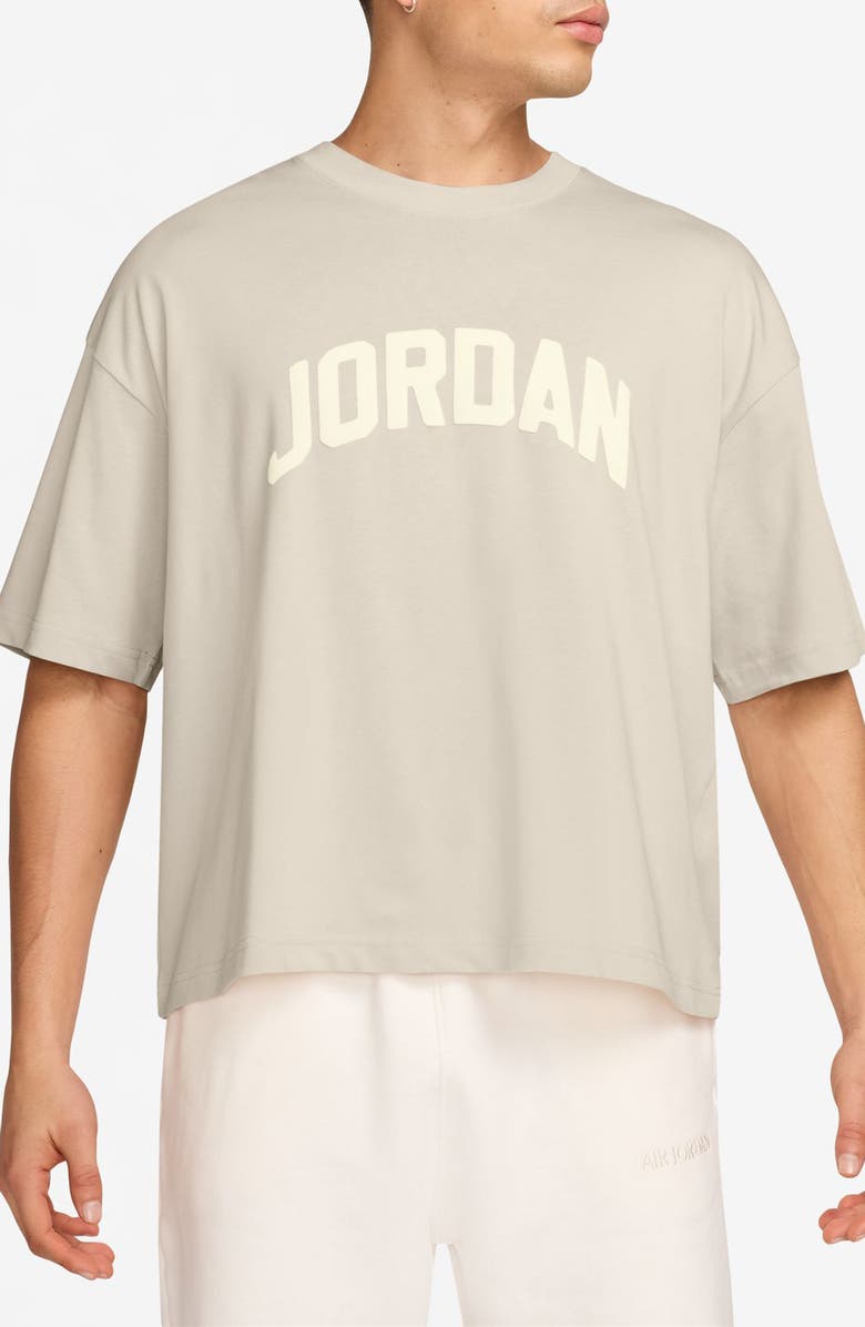 Jordan Flight Essentials Boxy Fit Graphic T-Shirt, Main, color, Light Ore Wood Brown/ Sail