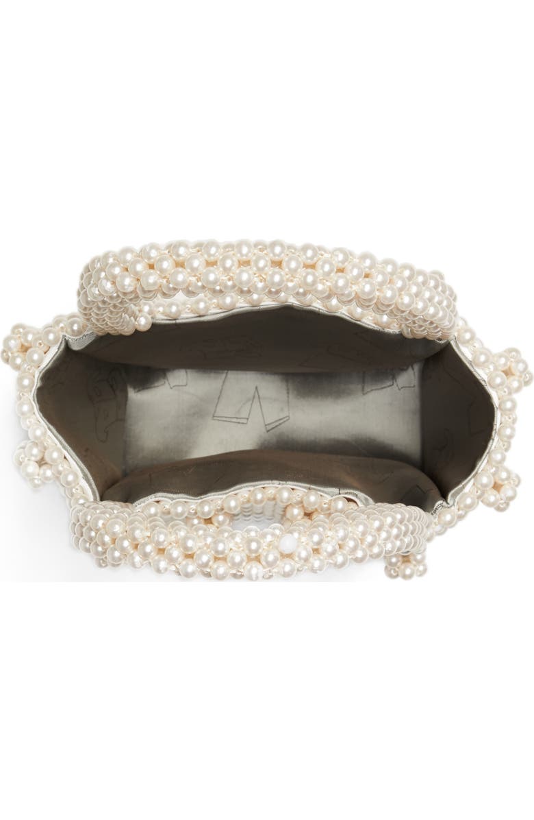 Shrimps Antonia Small Imitation Pearl Beaded Handbag, Alternate, color,