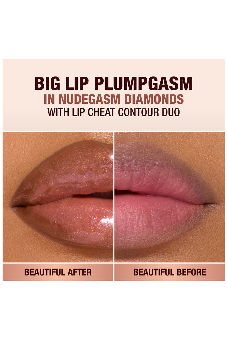 Pillow Talk Big Lip Plumpgasm Plumping Lip Gloss, Alternate, color, NUDEGASM DIAMONDS