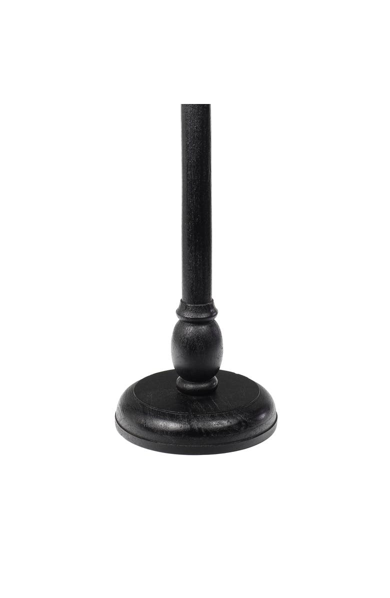 JONATHAN Y Leopold 24.5" Cottage Designer Mango Wood Pedestal Round Drink Table and Decorative End Table, Alternate, color, Black