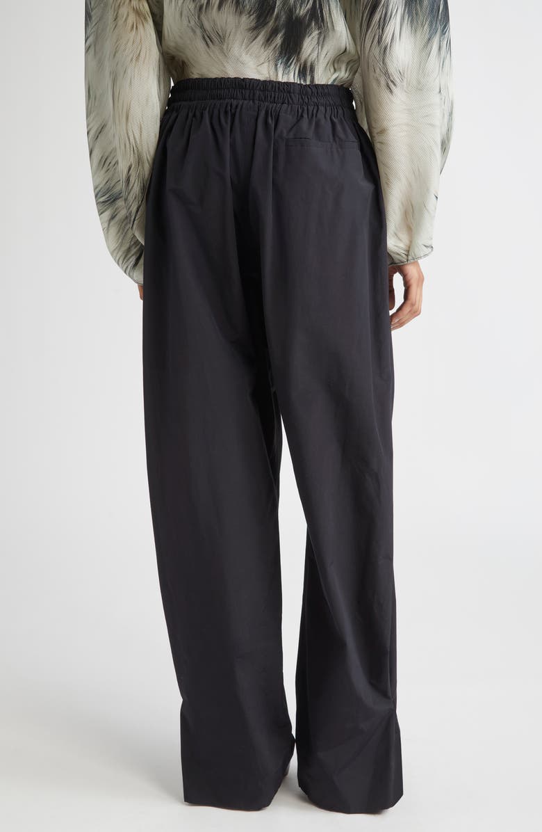Brandon Maxwell The Teagon Relaxed Wide Leg Pants, Alternate, color, Black