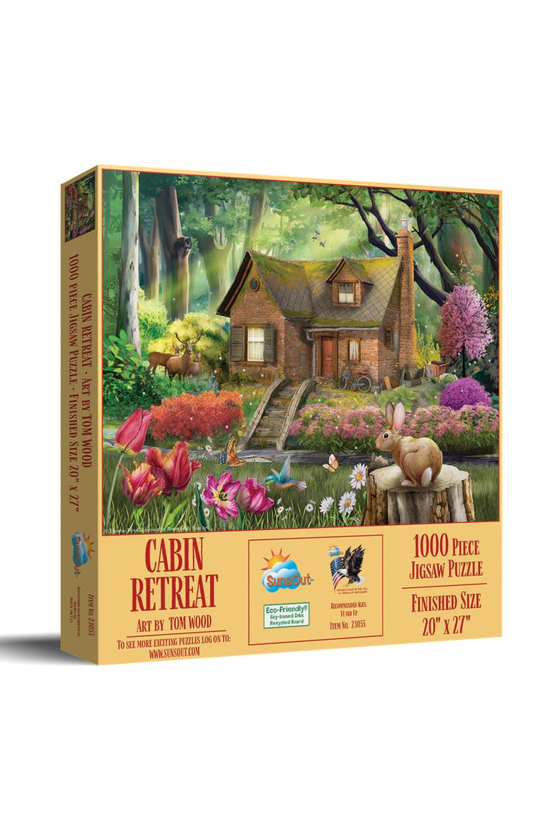 Cabin Retreat 1000 piece Jigsaw Puzzle for Adults, Main, color, Multicolor