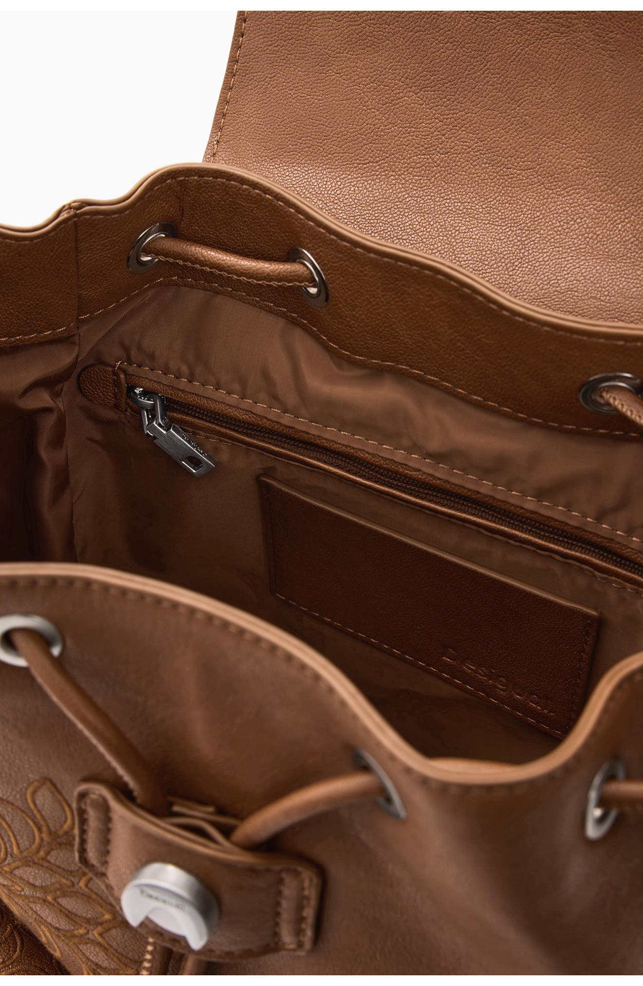 Desigual Mini Floral Embroidered Convertible Backpack, Alternate, color, 