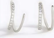 Mint & Lily Double Loop Huggie Hoop Earrings