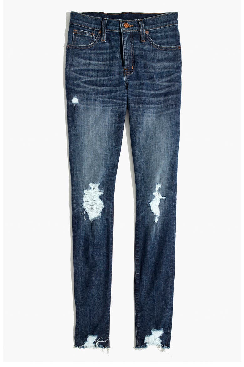 9-Inch High Waist Skinny Jeans, Alternate, color, KURT WASH