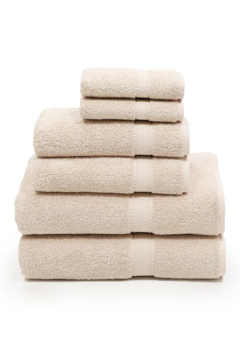 Sinemis Terry 6-Piece Towel Set - Beige