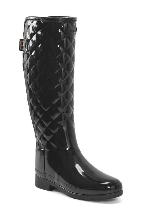 Original Refined High Gloss Quilted Waterproof Rain Boot (Women)