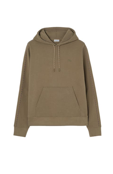 Check Piping Cotton Hoodie