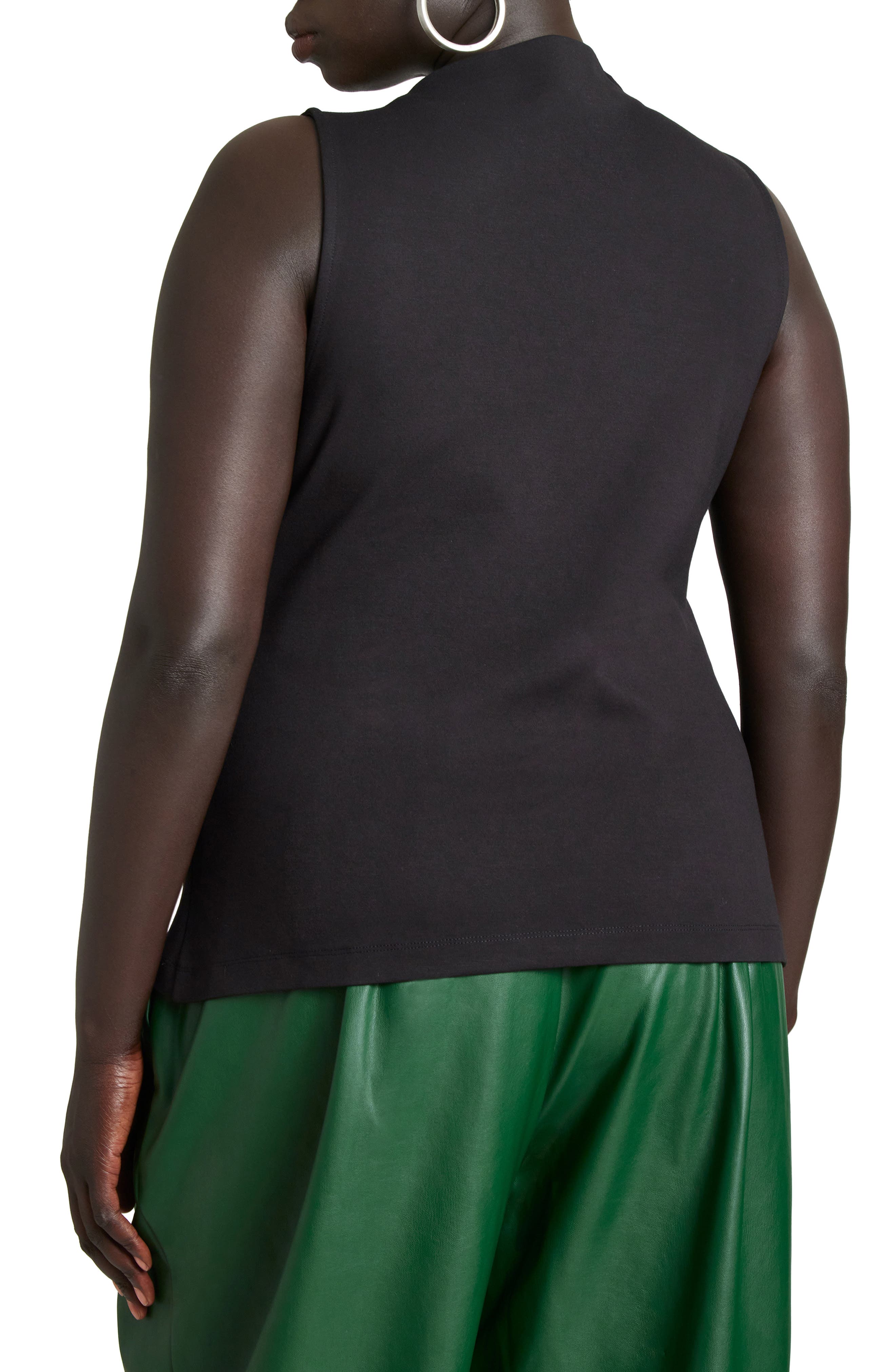 Asymmetric Mock Neck Top - image 2