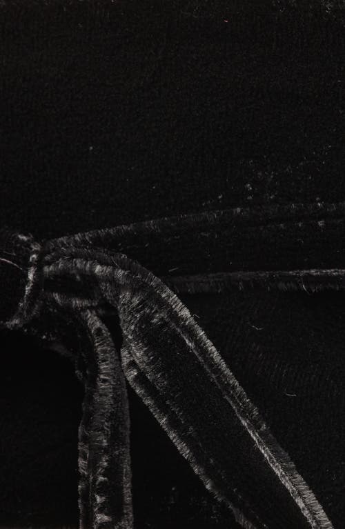 Eileen Fisher Obi Bow Velvet Belt In Black
