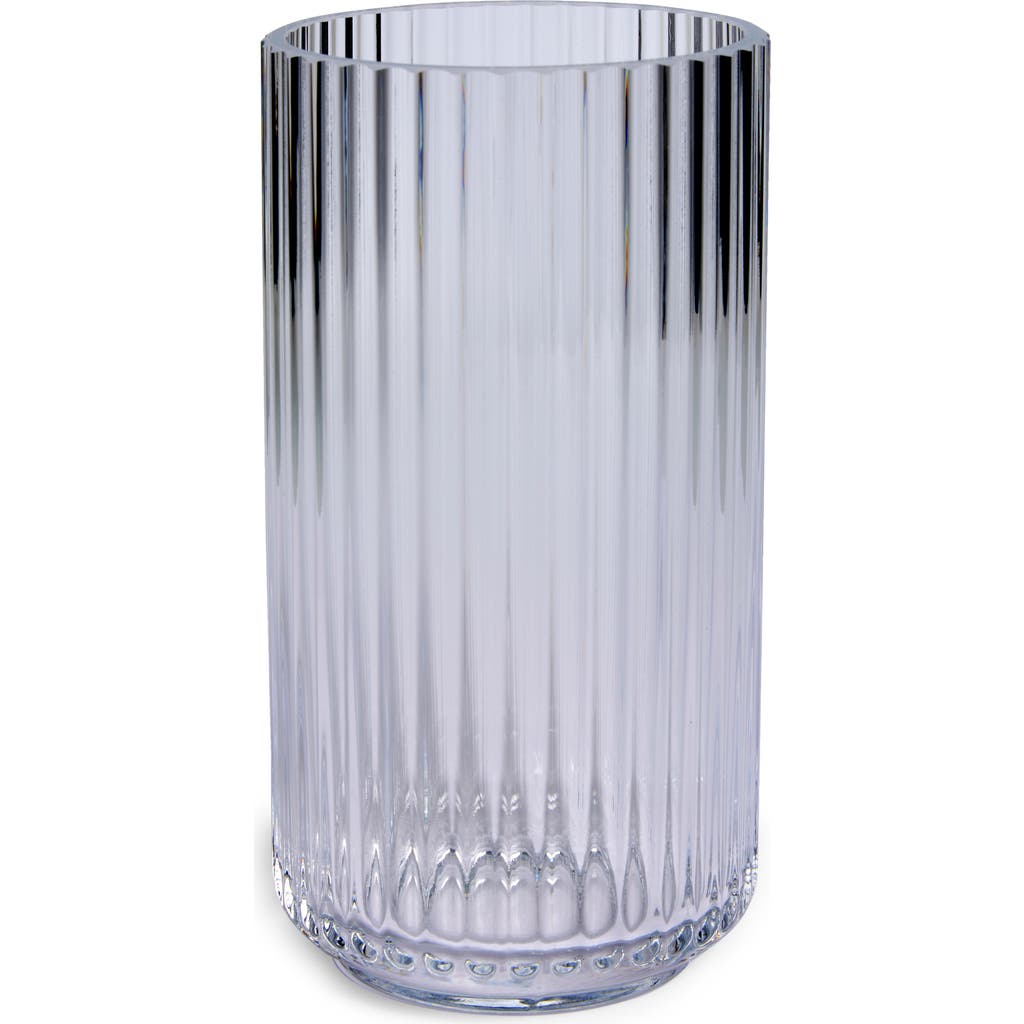 Lyngby Porcelaen 8-Inch Fluted Vase in Clear  product