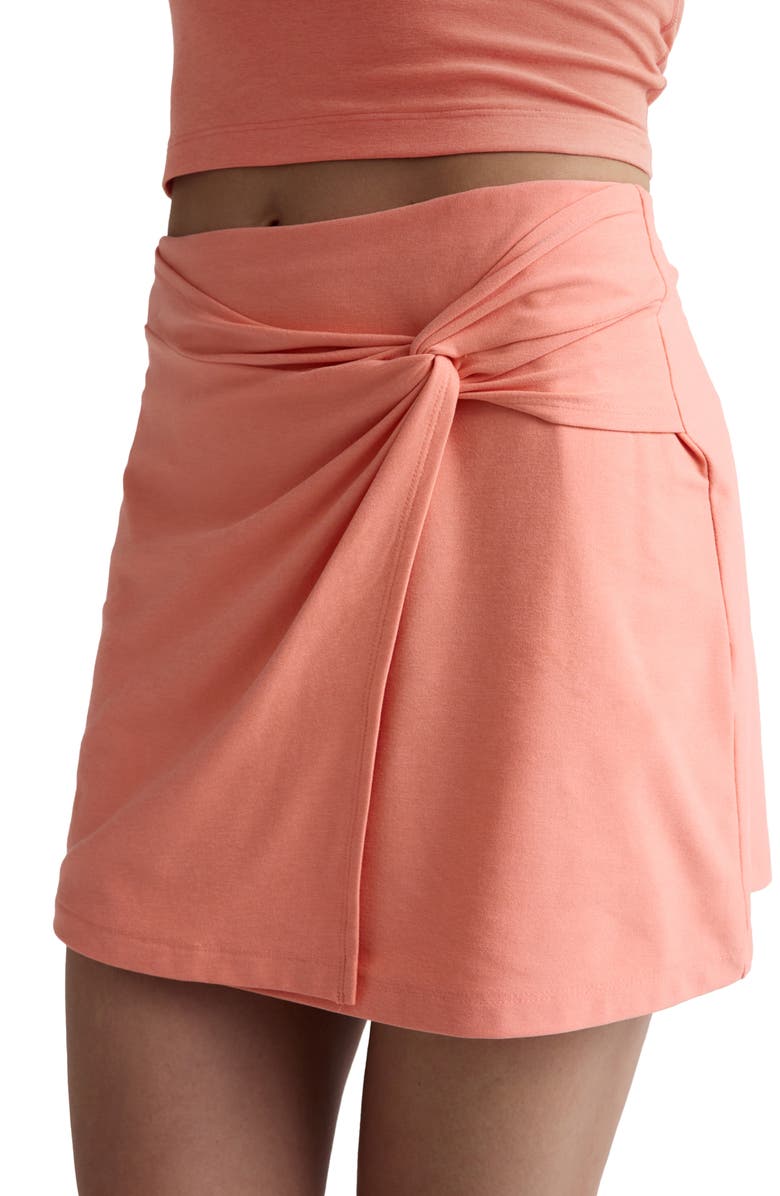 Beyond Yoga Overlap Skort, Alternate, color, Dreamsicle Heather