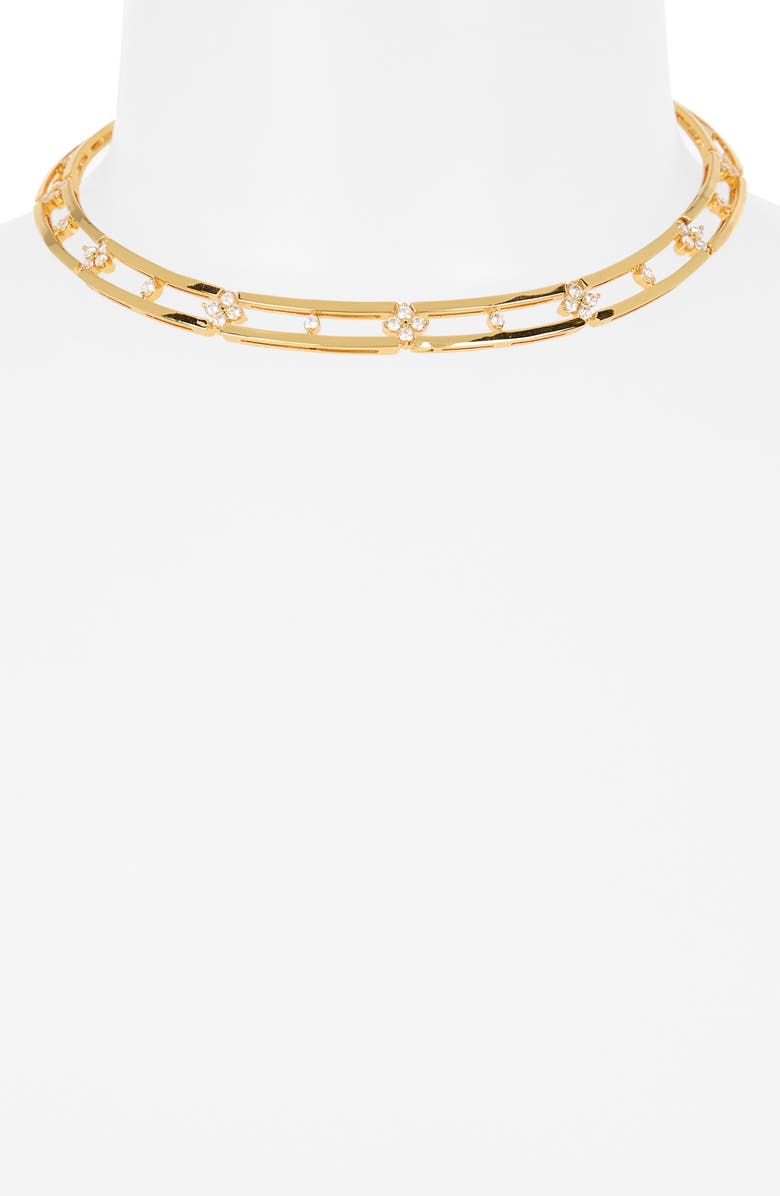 EYE CANDY LOS ANGELES Lourdes CZ Collar Necklace, Alternate, color, Gold