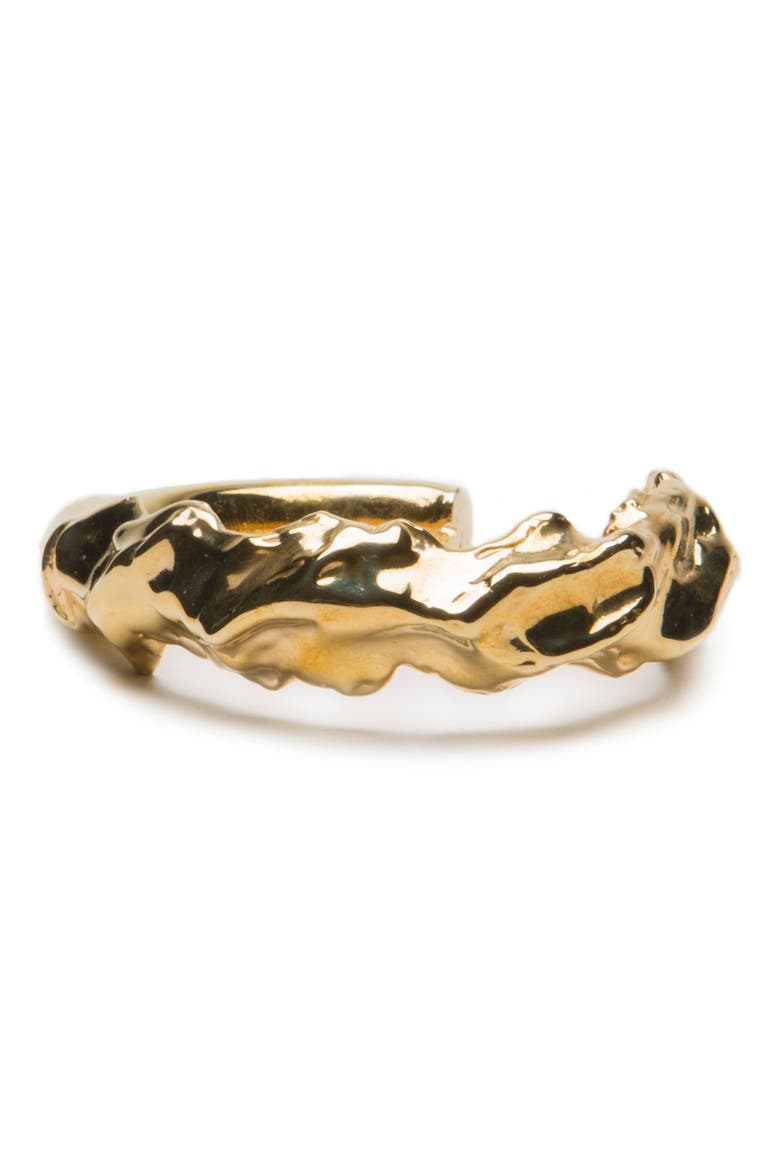 Molten Cuff Bracelet, Main, color, GOLD