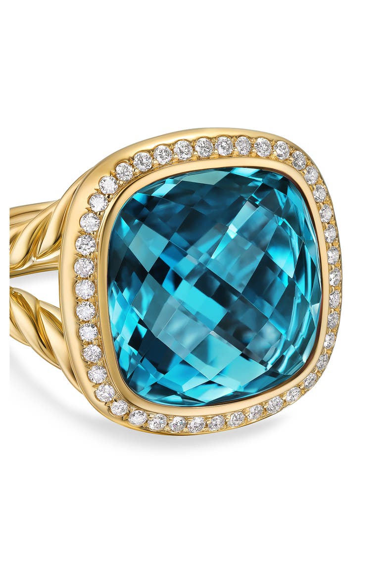 Albion Ring in 18K Gold with Diamonds, Alternate, color, LIGHT BLUE/ 18K GOLD
