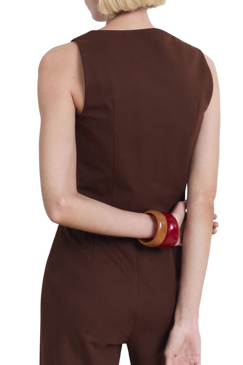 Square Neck Vest, Alternate, color, CHOCOLATE
