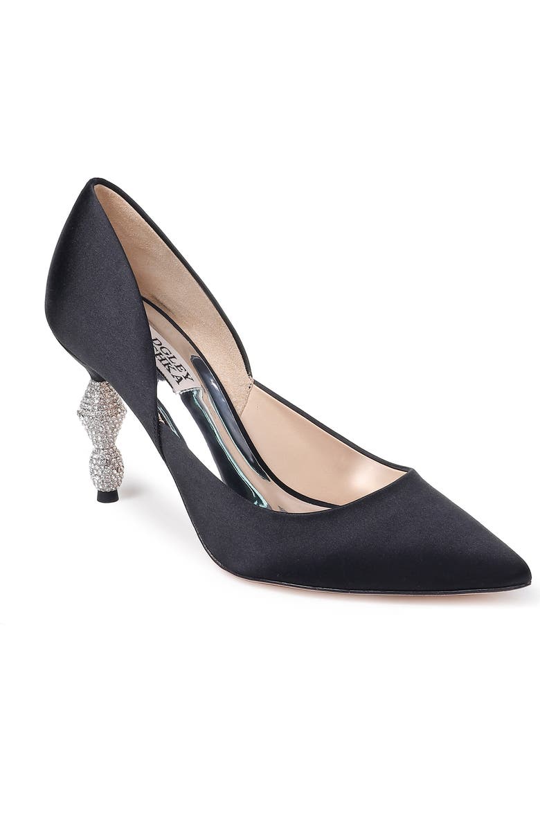 Badgley Mischka Collection Badgley Mischka Evan Crystal Heel Pointed Toe Pump, Main, color,