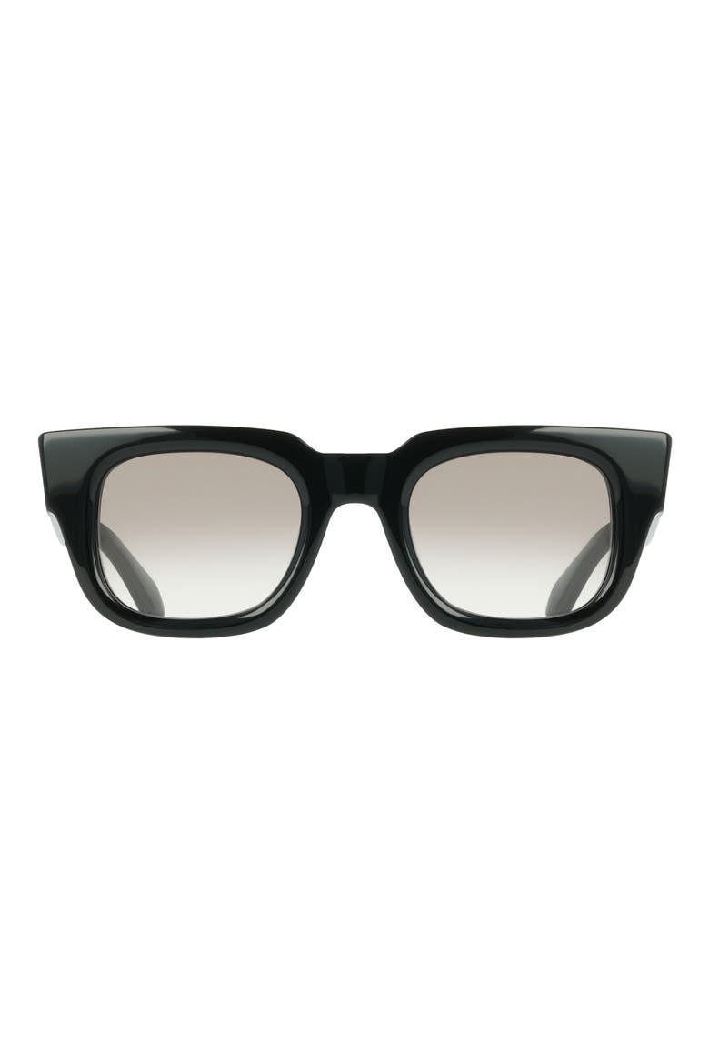 49mm Small Rectangle Sunglasses, Main, color, BLACK
