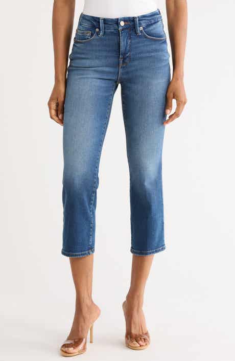 Good American Good Crop Straight Compression Jeans